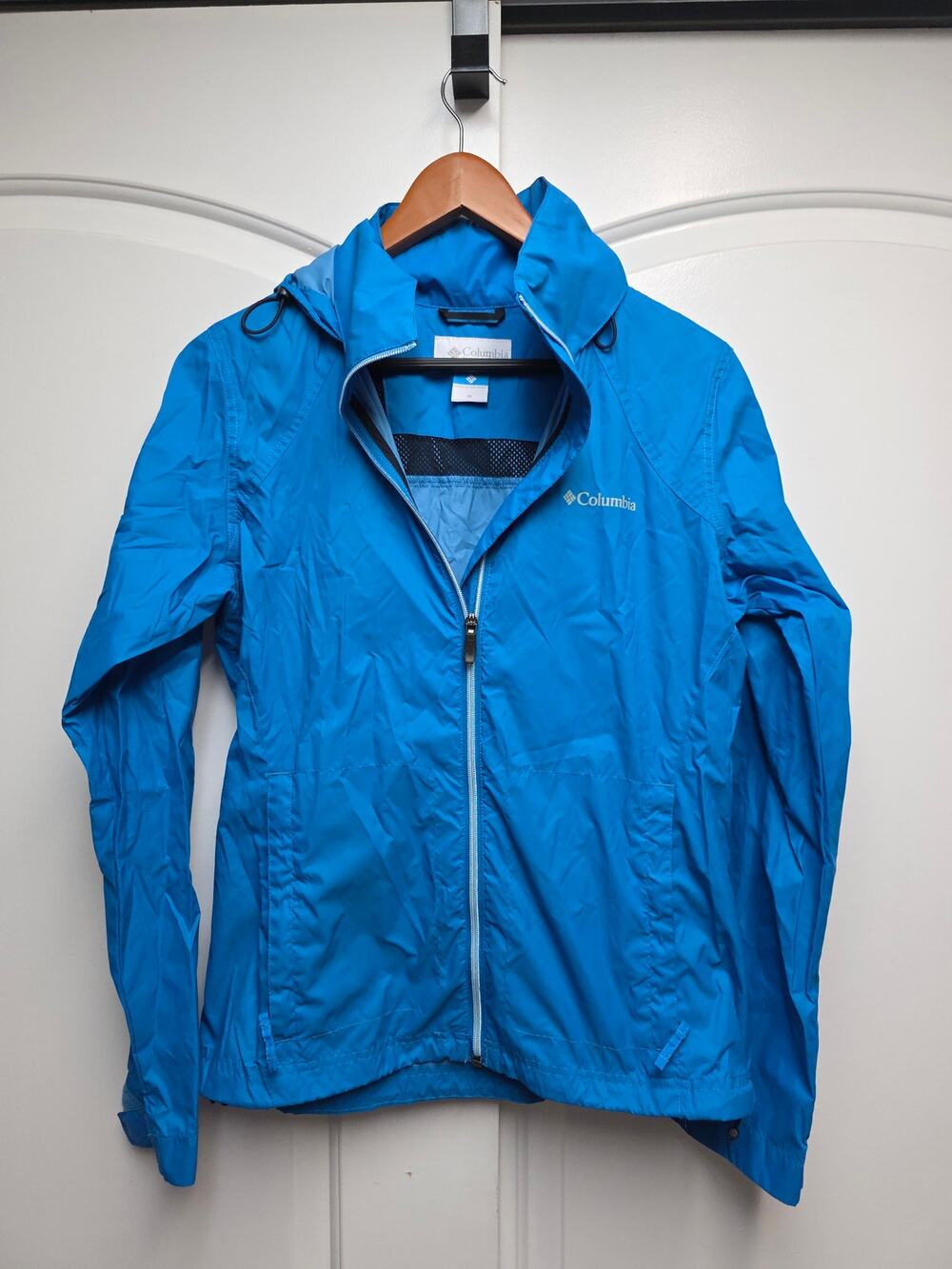 Women's Columbia Switchback IV Hooded Packable Rain Jacket Sz Medium GUC